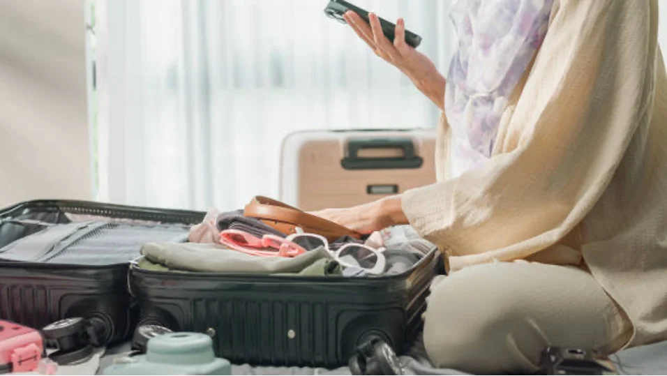 Woman Packing for a trip